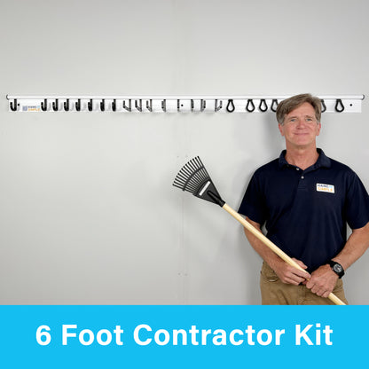 Hang It Simple 6' Contractor Kit – Heavy-Duty Wall Storage Rail System for Garage, Workshop & Tool Organization