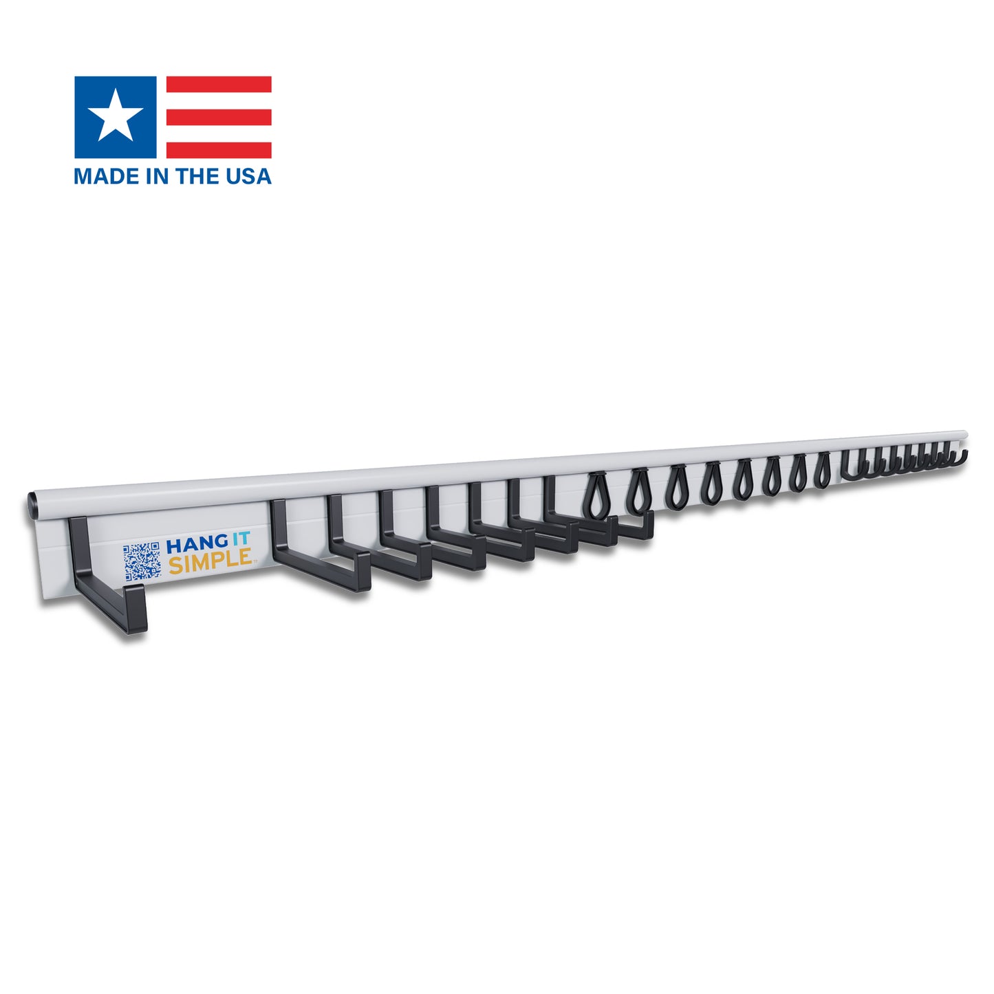 Hang It Simple 6' Contractor Kit – Heavy-Duty Wall Storage Rail System for Garage, Workshop & Tool Organization